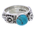 Sterling Silver Turquoise Southwestern Flower Ring Size 5 TX26899